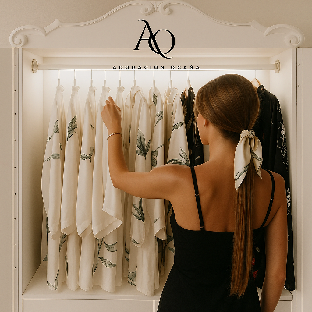 Mujer mirando vestidos de invitadas